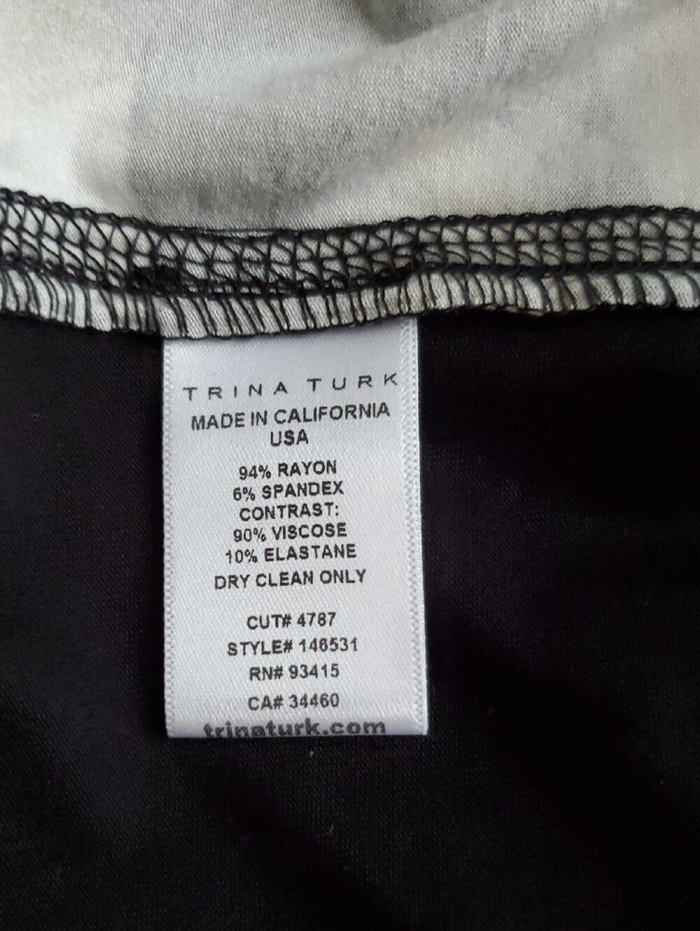 Trina Turk Sleeveless Loop-Print Mini Dress in Black, Gray & Mustard - Picture 5 of 6